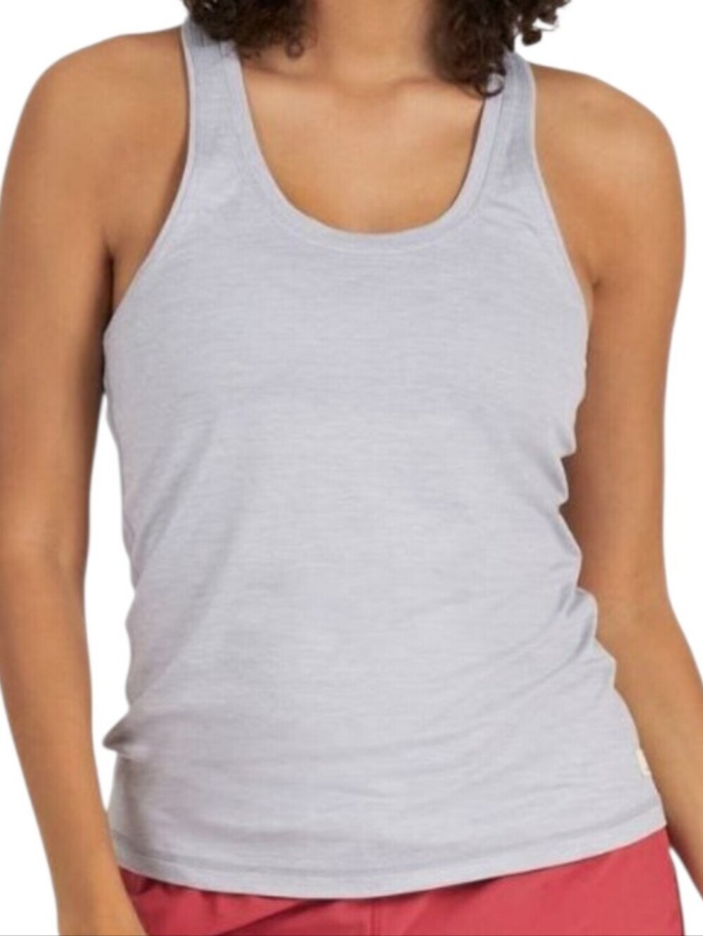 Vuori Lux Performance Tank Women Medium Gray Racerback Athletic